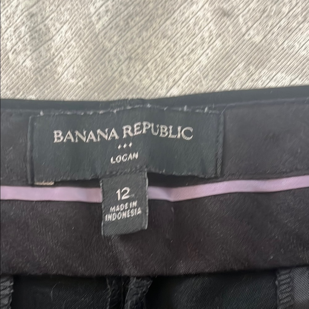 Banana Republic Logan, Wide Leg Elegant Black Trousers